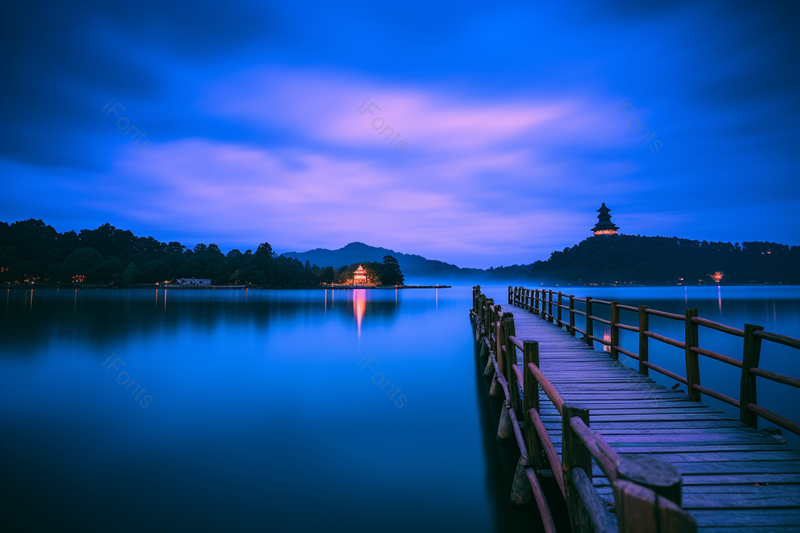 夜空宁静雷峰夕照西湖夜景,高清,摄影图,摄影图片,图片大全,摄影图免费下载